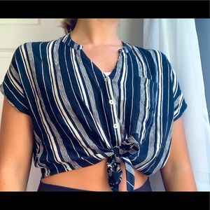 Tilly’s (“Patrons of Peace”) button down (Size- M)